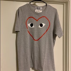 Comme de Garçon Play TShirt with red Heart